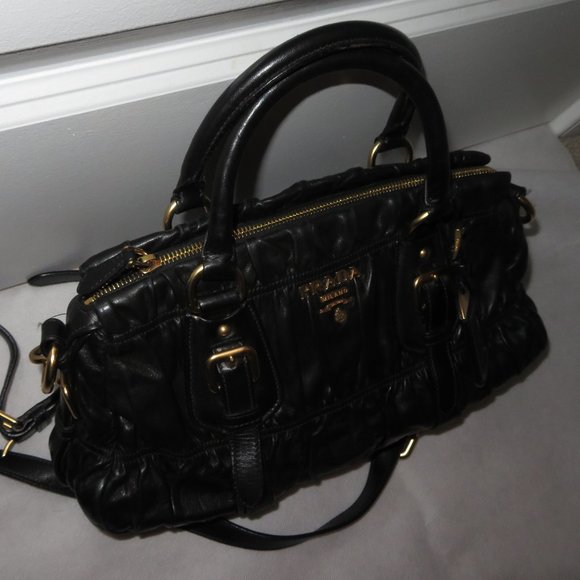 Prada Gauffre Nappa Black Satchel - Picture 9 of 14